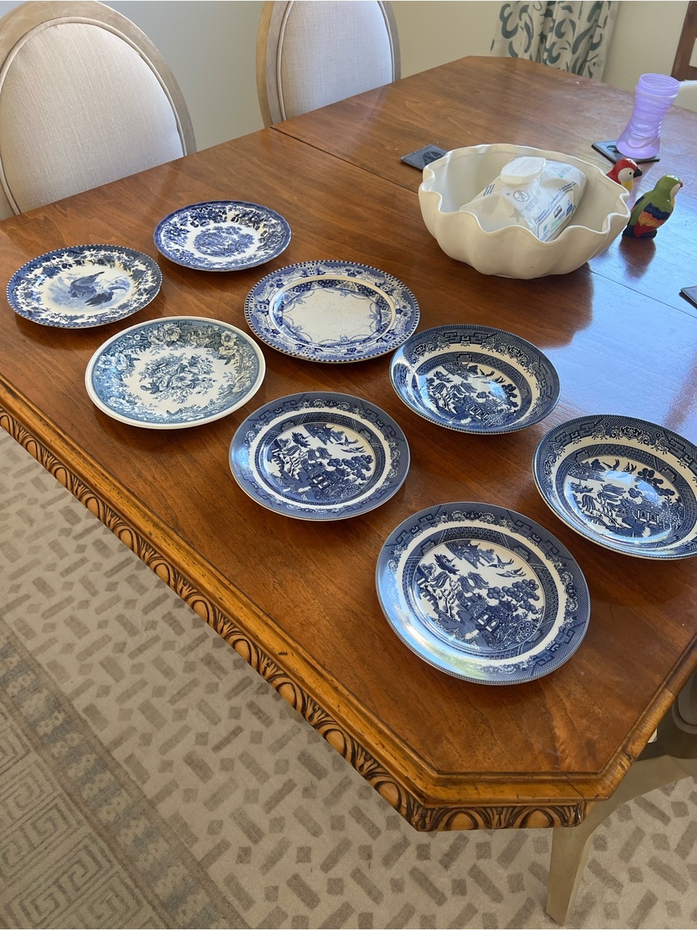 Blue and White China Lot (set of 8)
